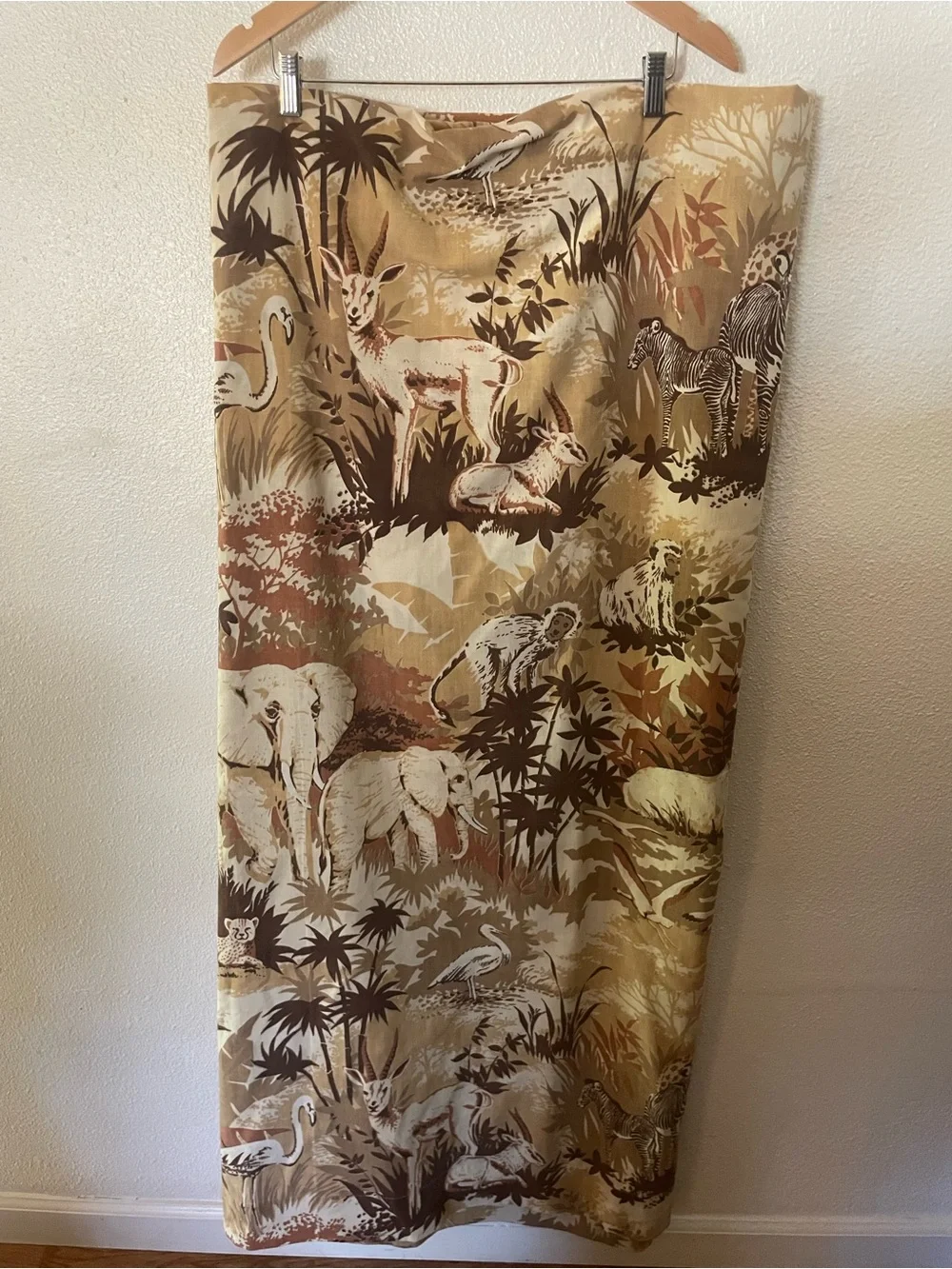 Vintage 1980's Lady Pepperell Safari Flat & Fitted Sheets Queen Muslim Fabric